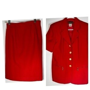 VIRGO RED PANTS SUIT SIZE 10